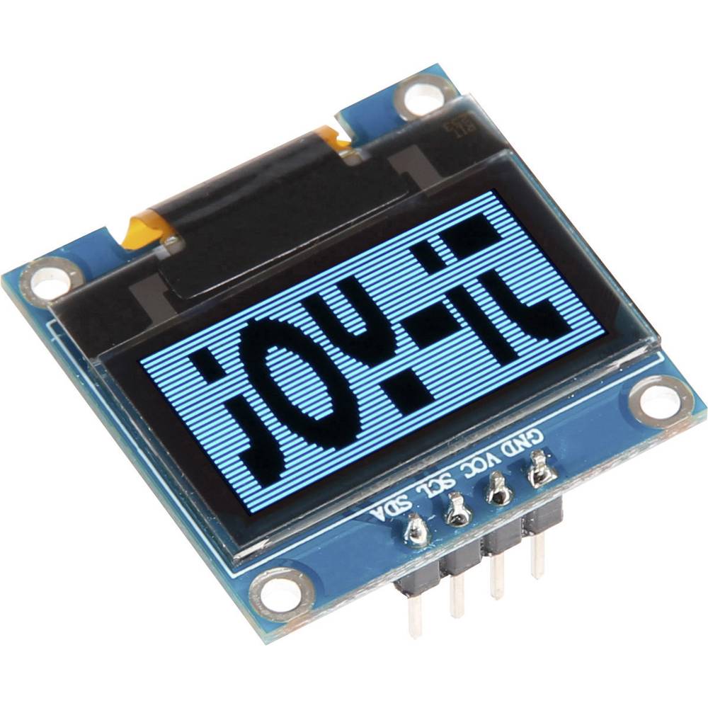 Joy-it OLED 0.96 Inch 128X64 Pixels Display with I²C Pixel Blue