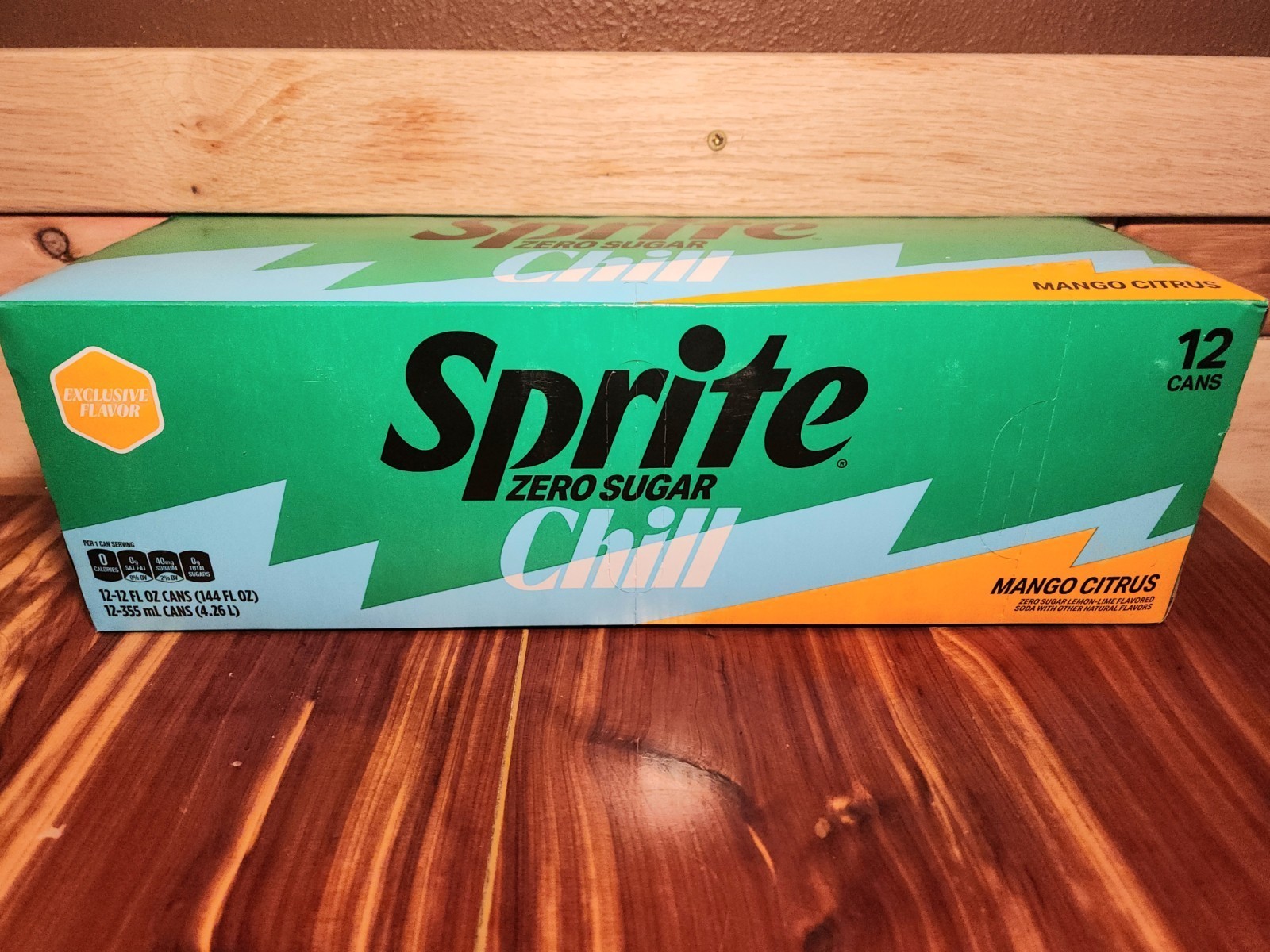 Sprite Chill Mango Citrus Zero Sugar Soda Pop, 12 Pack of 12 Fl Oz Cans