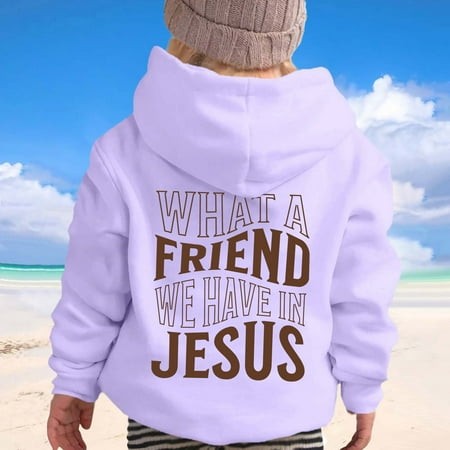 HUITKMM Girls Winter Casual Wear Round Neck Letter Print Pullover Hoodies and Sweatshirts for Outdoor Activities Daily Comfort 4888