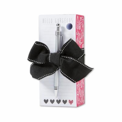 Tri-Coastal 1136-62345-KM Notepad & Pen Set - Hello Gorgeous, White