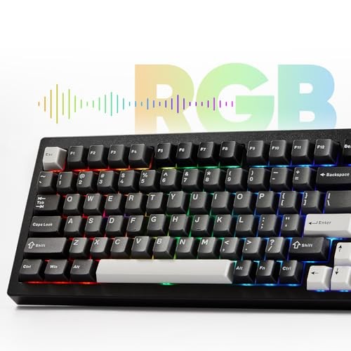 Akko 5075 V3 Black & Silver Gaming Keyboard, 75% Multi-Modes Gasket Mount Mechanical Keyboard Programmable with RGB Backlit Hot-swappable Frost Pink S thumbnail