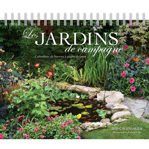 Les Jardins De Campagne 2020 7.5 X 6 Inch Monthly Double-View Desk Calendar, Garden Gardening Flowers Floral Outdoor (French Edition)