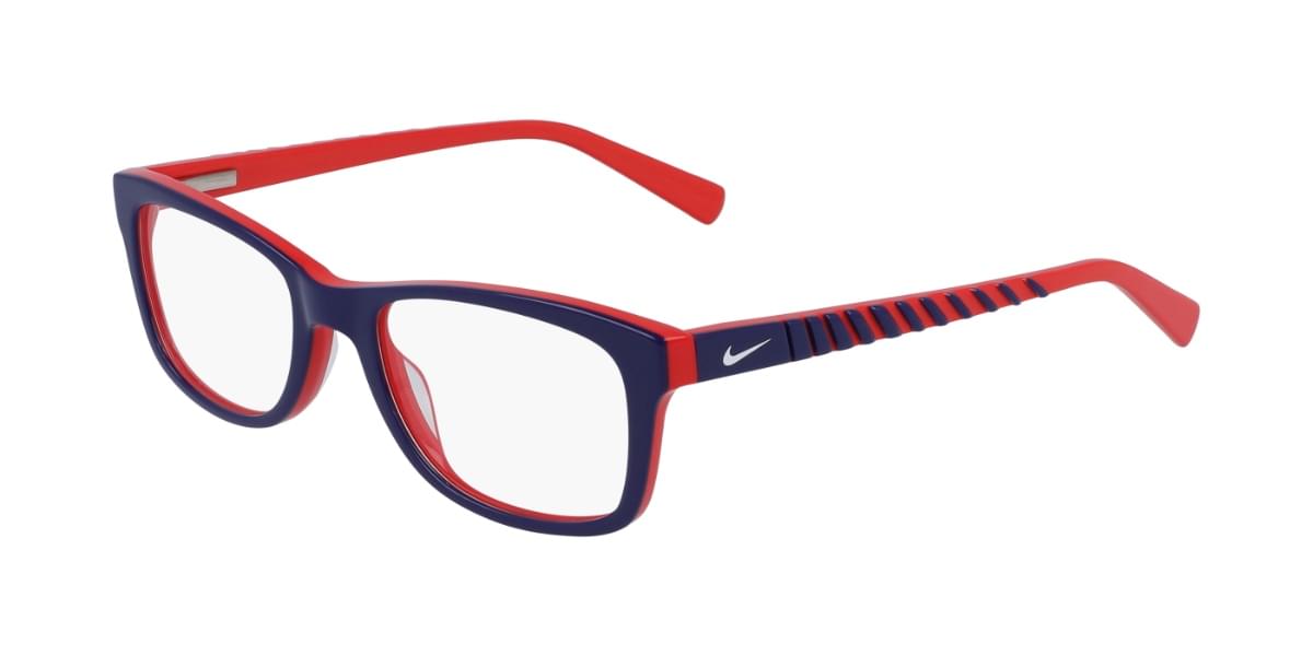 Nike 5509 Eyeglasses 413 - Obsidian/University Red Unisex Oval