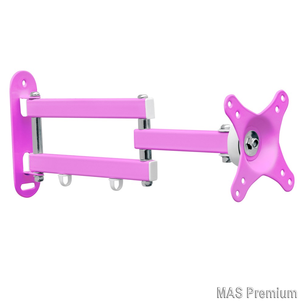 Schwenkbare TV PC Monitor Wandhalterung Halterung Ausziehbar Mit Neigung Pink