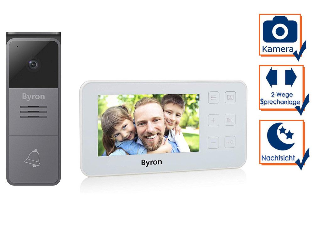 1Familienhaus Video Türgegensprechanlage Mit Nachtsichtkamera & 4,3 Zoll Display