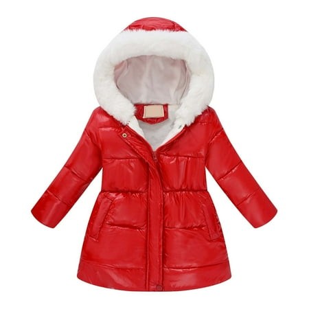 Lkhaha 2289 Girls Jackets Warm Parka Solid Long Sleeve Slim Hooded Windbreker Warm Quilted Kids Child Clothes