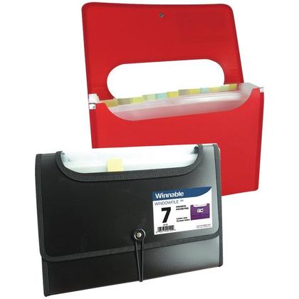 Winnable WindowFile 7-Pocket Expanding File, Letter-size, Assorted