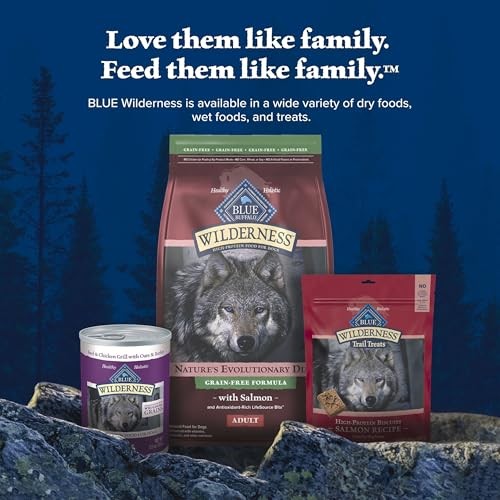 Blue Buffalo Wilderness High Protein Grain Free Dry Food for Adult Dogs, 34% Protein, with Salmon, 34 Lb. Bag thumbnail