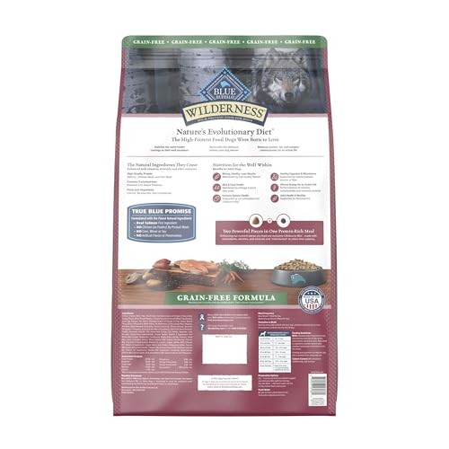 Blue Buffalo Wilderness High Protein Grain Free Dry Food for Adult Dogs, 34% Protein, with Salmon, 34 Lb. Bag thumbnail