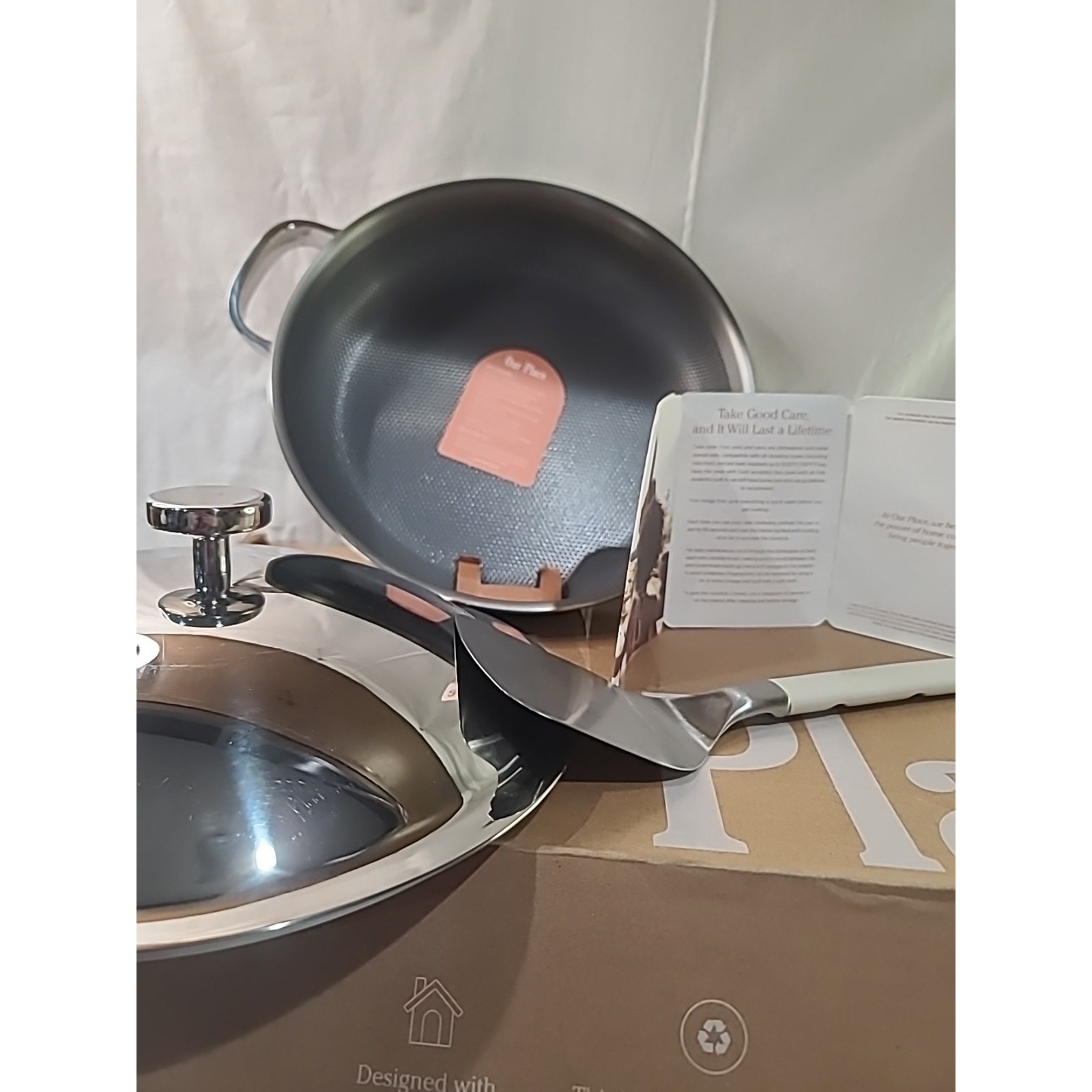 Our Place 3pc Titanium 10.5 Always Pan Pro W/ Chrome Color