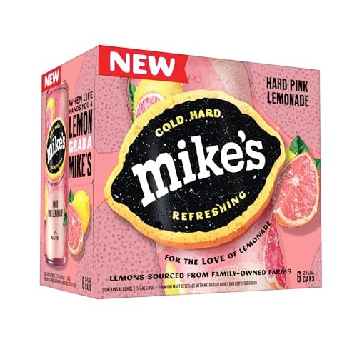 Mike's Hard Lemonade Pink Lemonade, 6 Pack, 12 Fl Oz Cans, 5% ABV