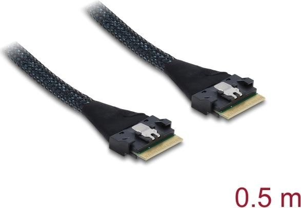 Delock PCIe 4.0 Kabel Slim SAS SFF-8654 8i Zu 0.5 M (82303)