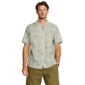 Overhemd Korte Mouw Revolution Cuban Shirt 3251 - Light Green