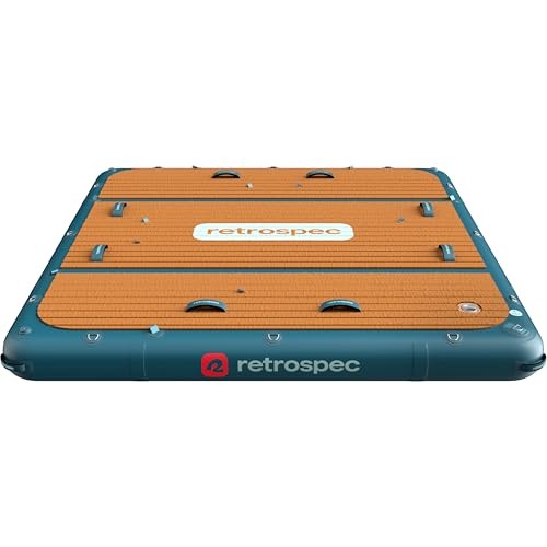 Retrospec Siesta Dock 7' & 10' XL Inflatable Floating Platform - Lake & Pool Essential with 1050lb & 1500lb Capacity - Multi-Person Water Dock with D- thumbnail