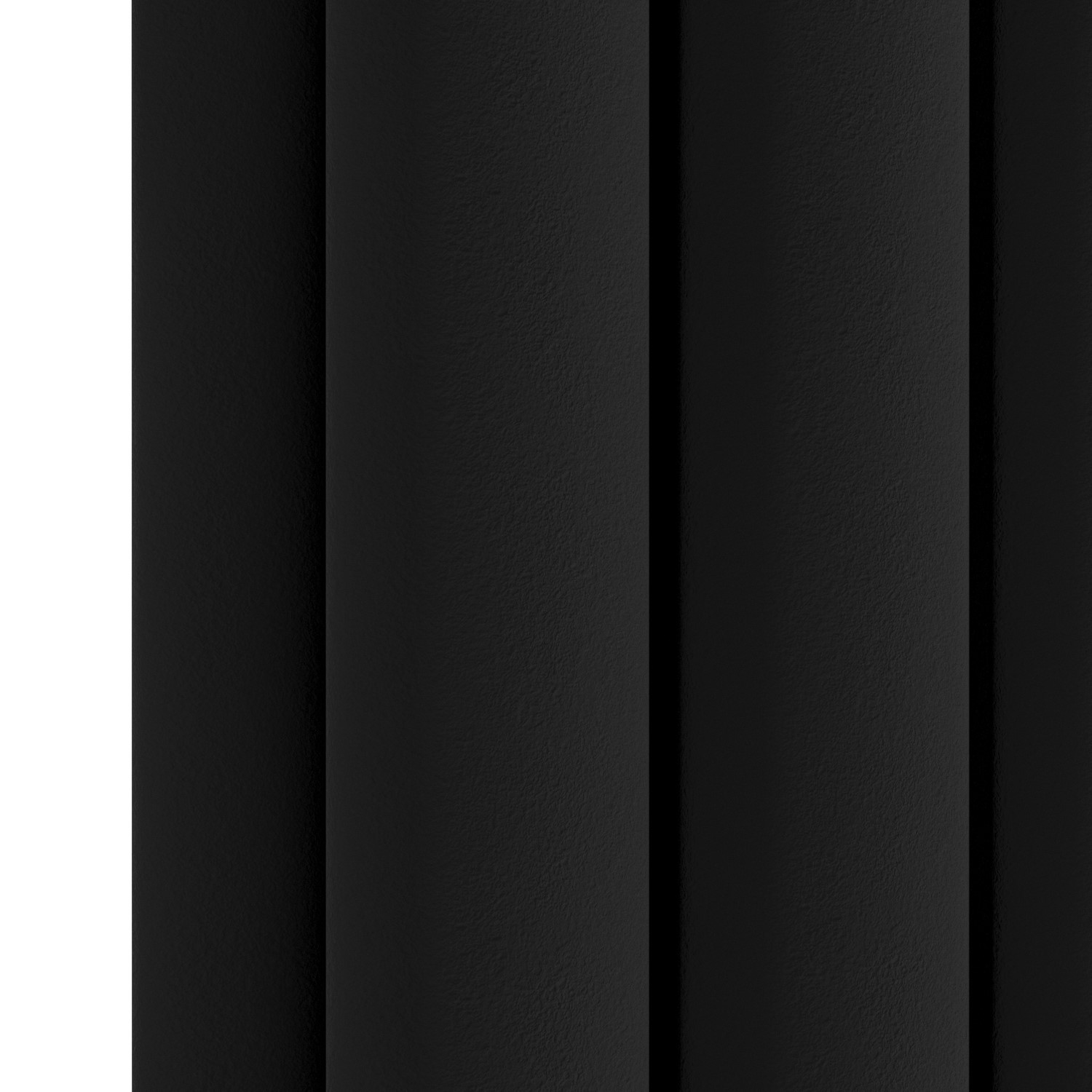 Sorrento Midnight Black Vertical Oval Designer Radiator 1800x590mm Double Panel 6229 BTU thumbnail