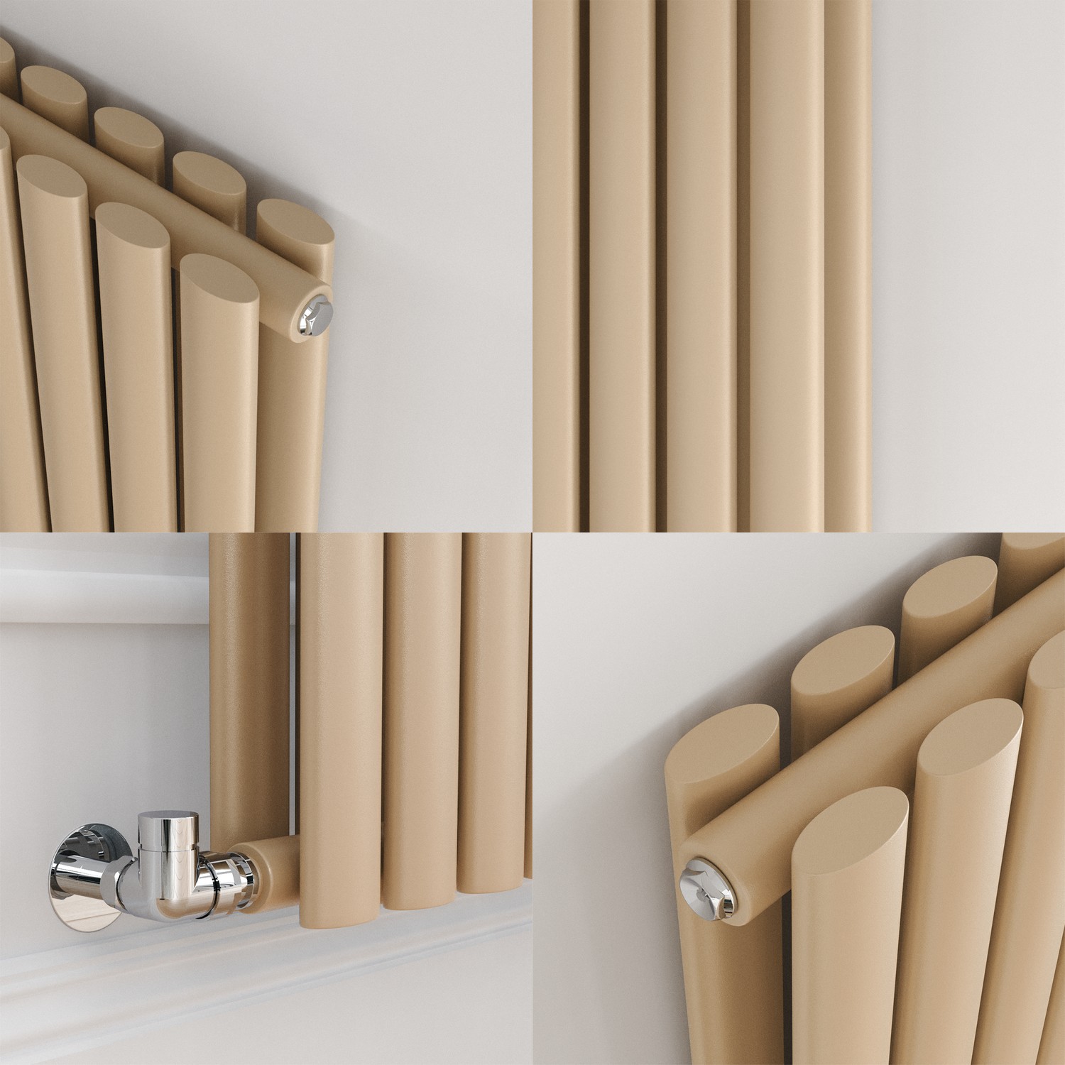Sorrento Elk Brown Vertical Oval Designer Radiator 1800x590mm Double Panel 6229 BTU thumbnail