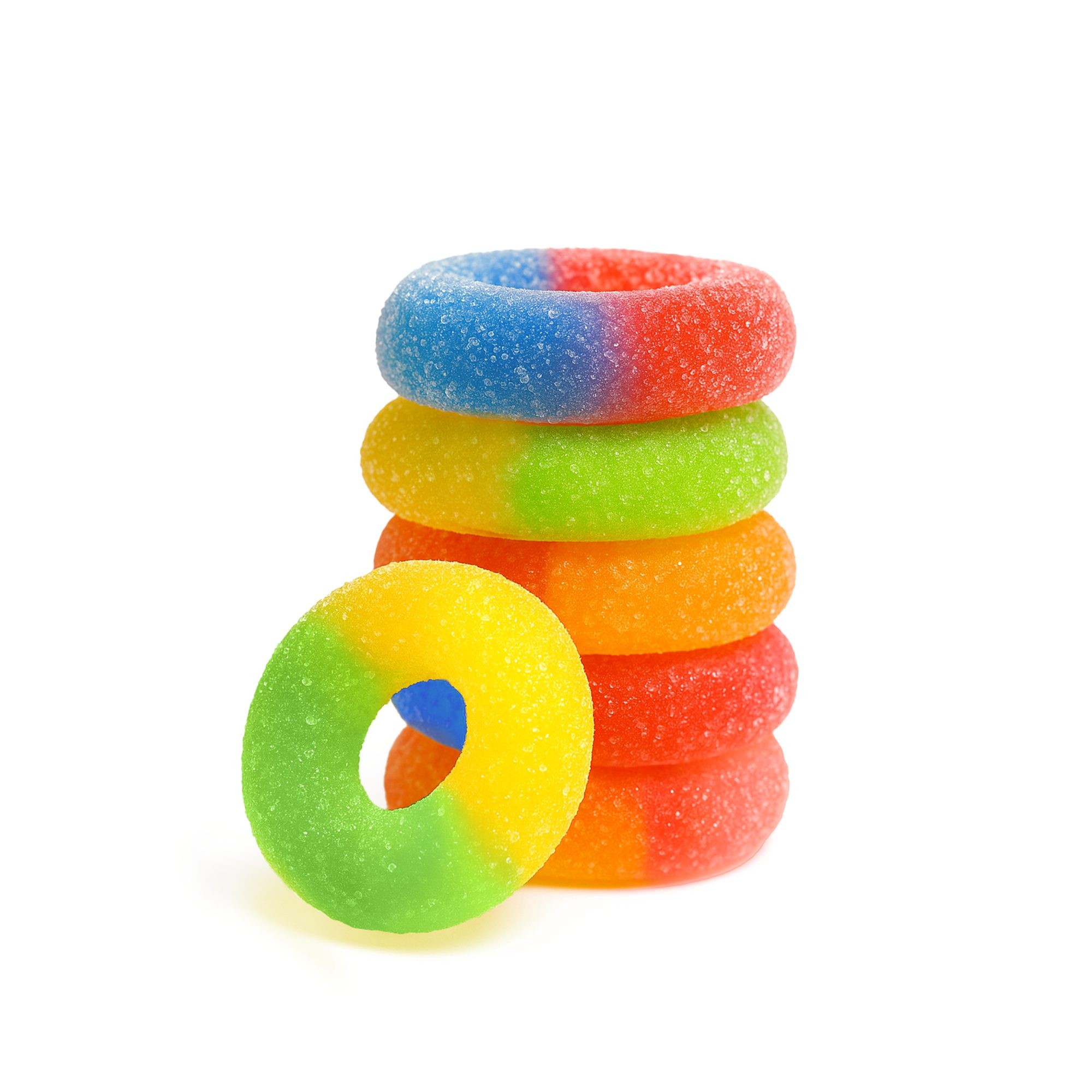 100mg Delta 8 Gummies - Assorted Sour Mix Rings (1,500mg)