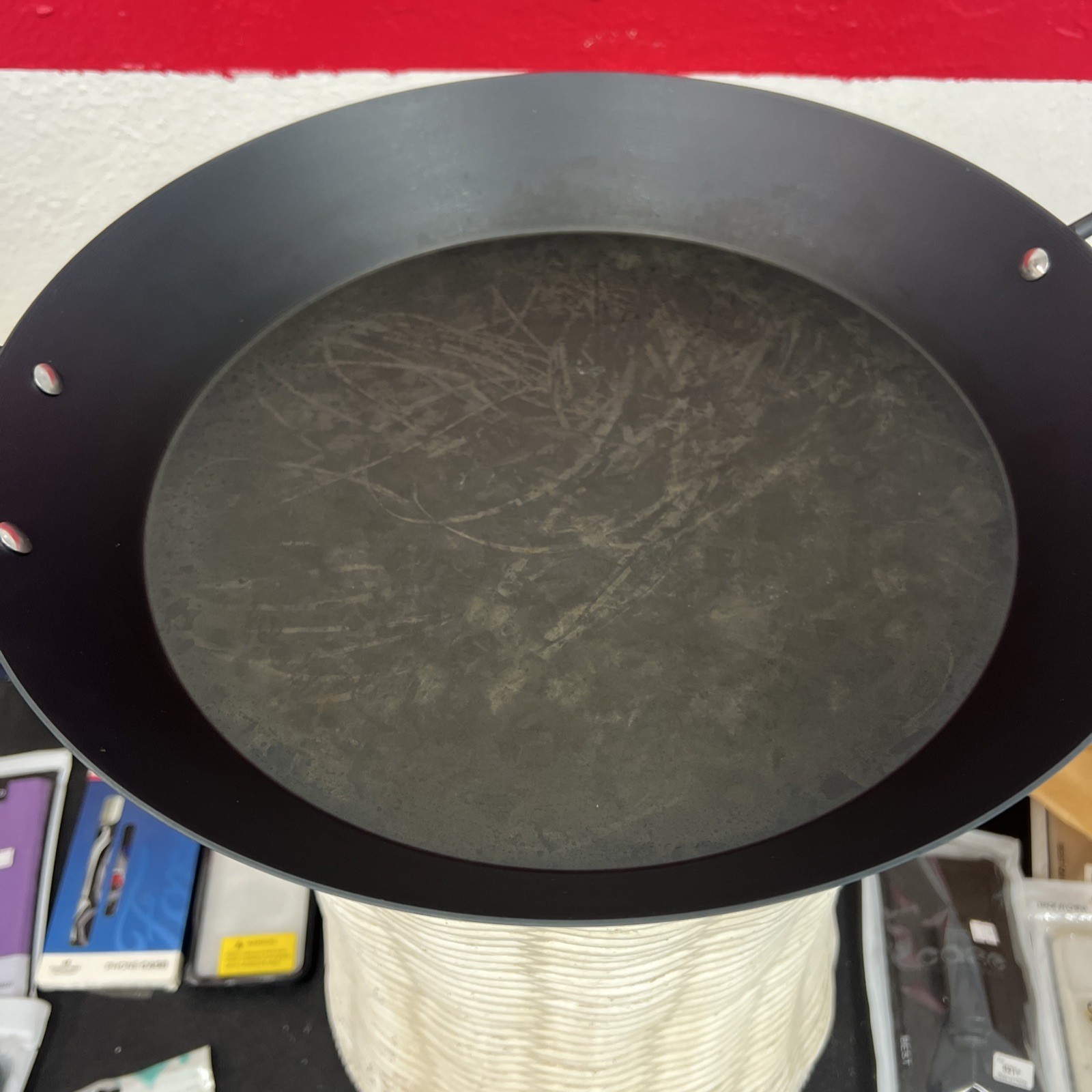 GreenPan 15in Carbon Steel Paella Pan Pre-Seasoned Stovetop Oven Ready Cookware