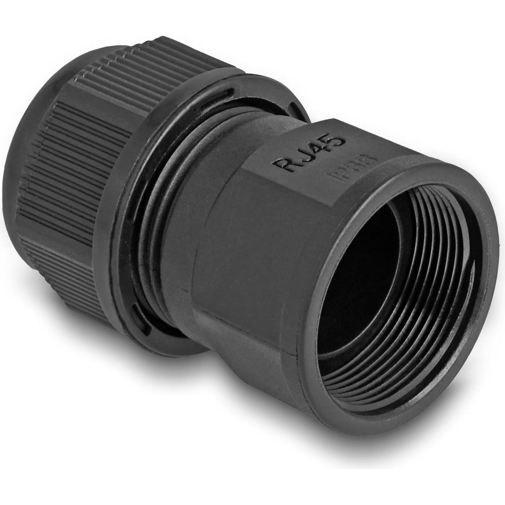 Delock Giunto Passante per Cavo Di Rete RJ45 IP67 Nero Impermeabile E Antipolvere (Accoppiamento Di Rete), Accessori Di Rete