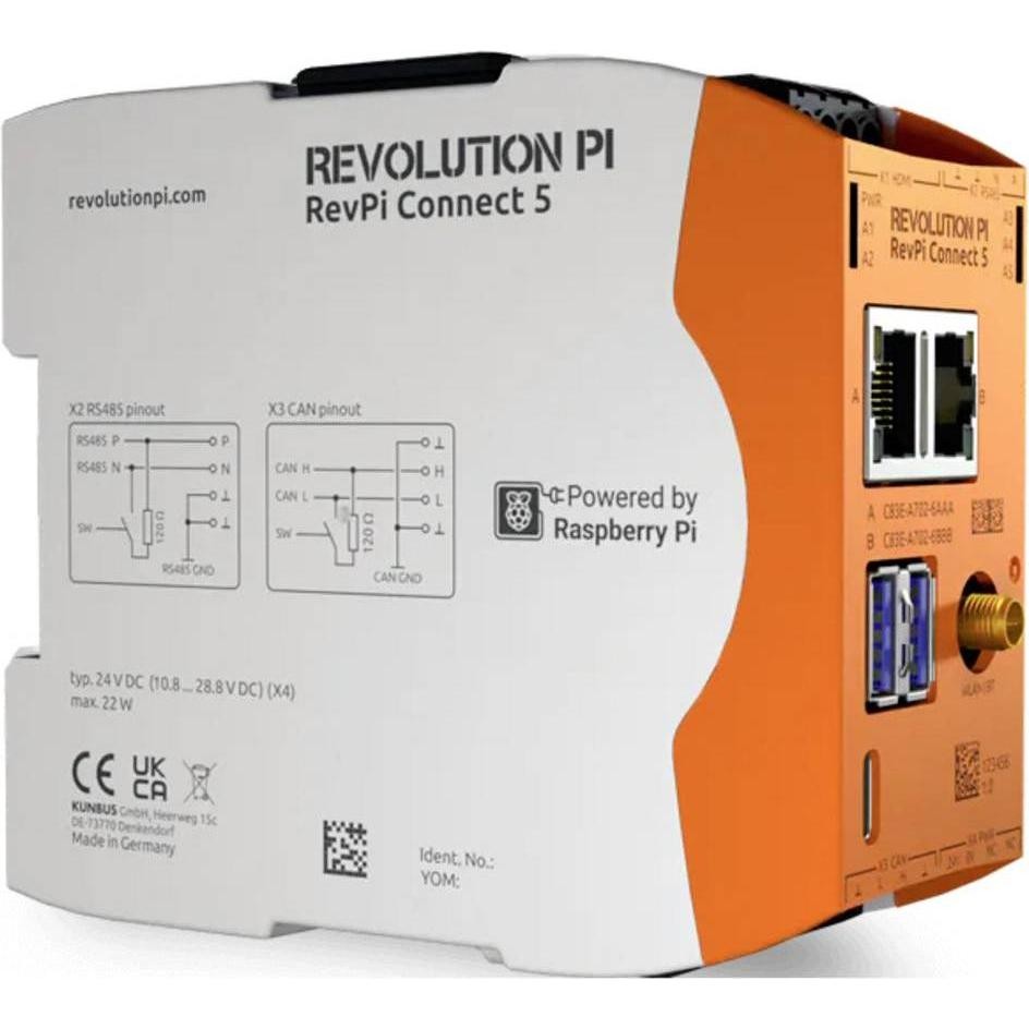 Kunbus Revolution Pi by RevPi Connect 5 100413 SPS-Erweiterungsmodul 24 V/DC, Modulo Elettronico