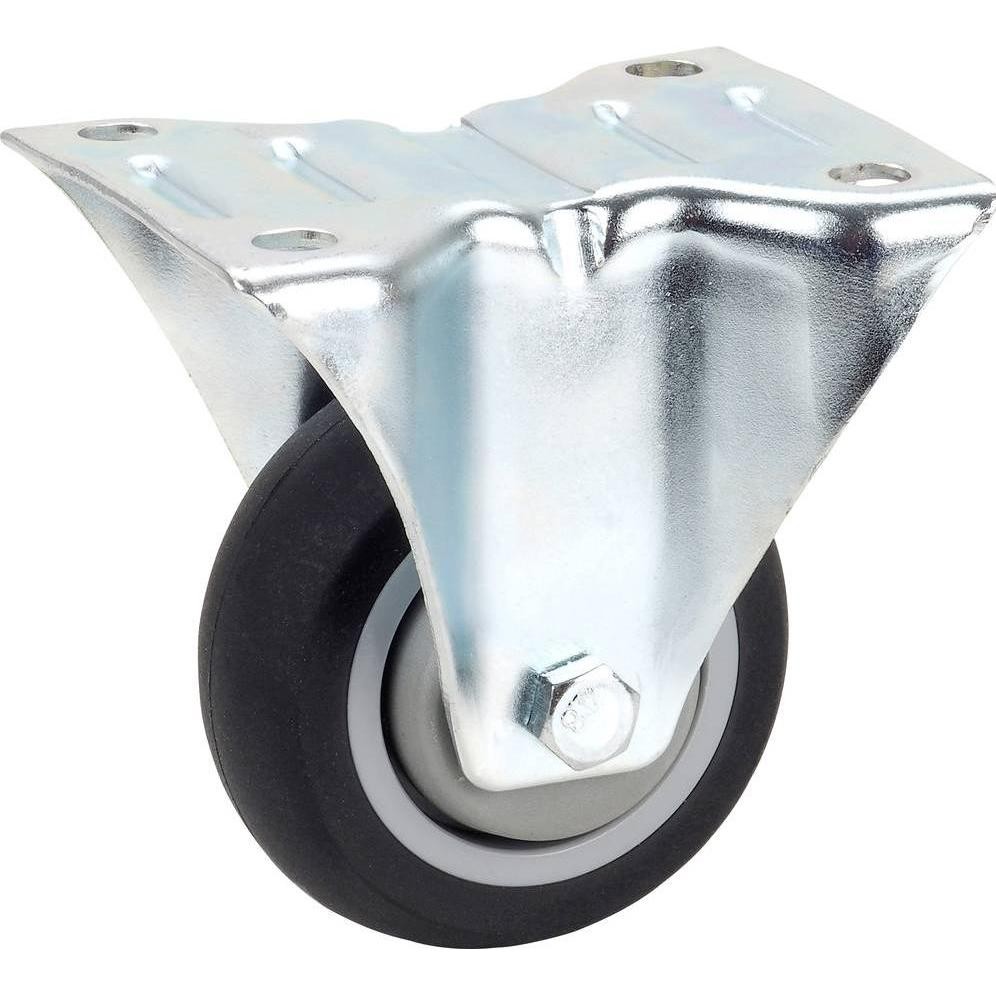 Dörner + Helmer, Ruote + Rotelle, 717486 Comfort TPE-Bockrolle O 80 Mm Platte 105x85 Mm