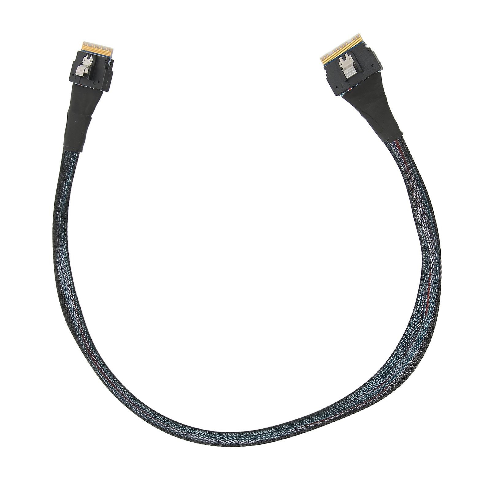 Câble De Transmission De Données Slim SAS SFF‑8654 8i Vers SFF‑8654 8i 24 Gbit/s SAS4.0 30AWG Câble Adaptateur 0,5 M 5cm / 19.69in thumbnail