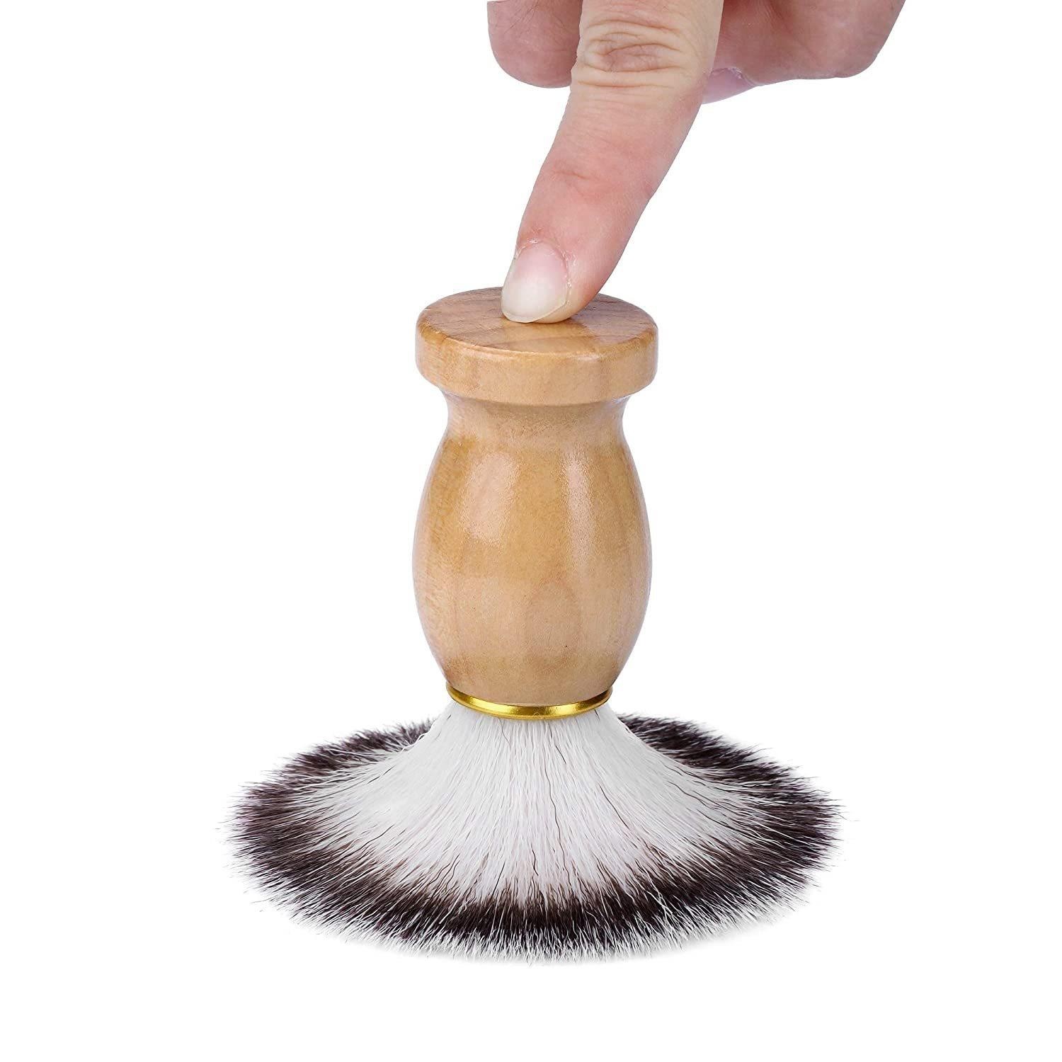 Set Brosse à Barbe Et Bol Pour Homme Kit Brosse à Barbe 3-en-1 Manche Avec Bol à Raser Et Support De Brosseas thumbnail