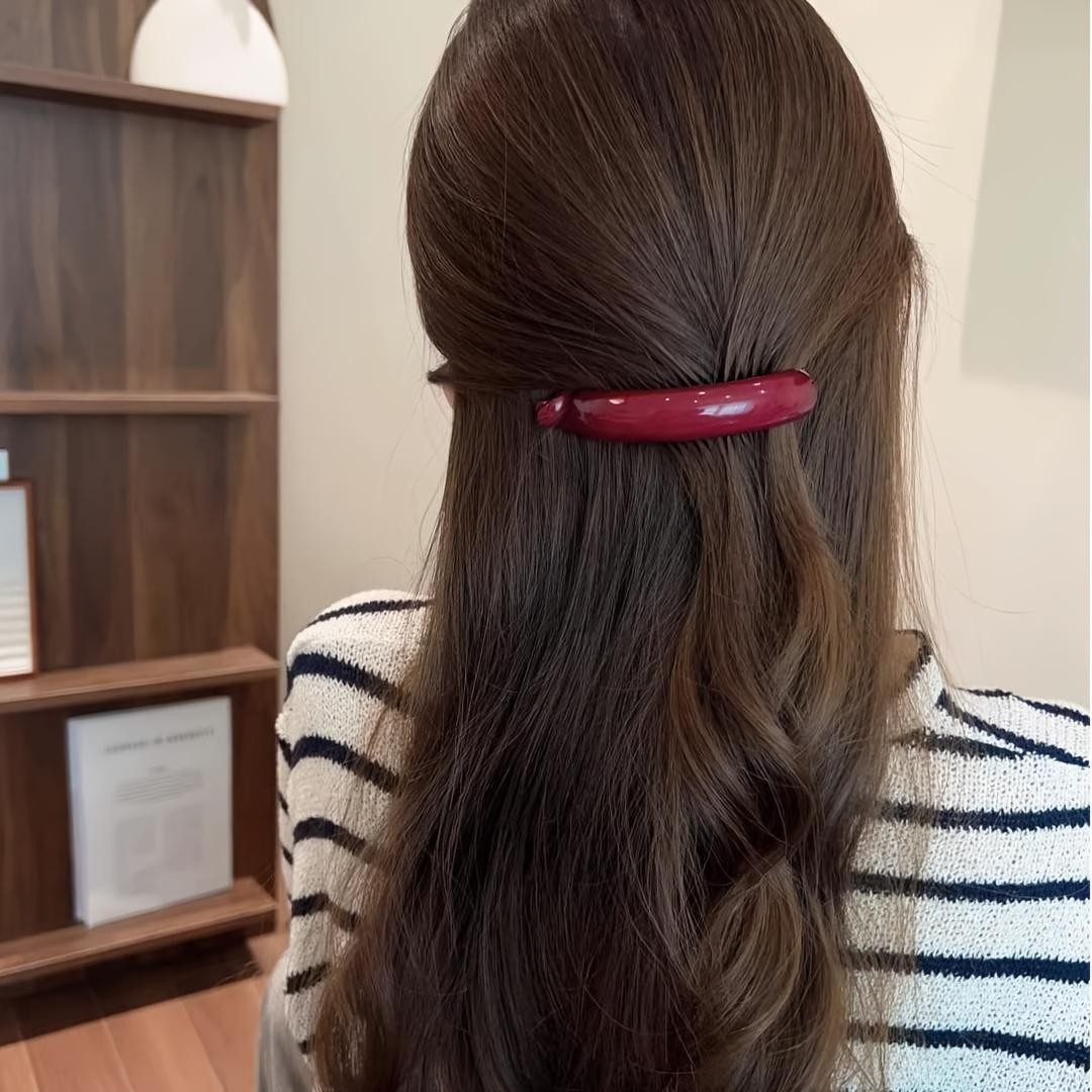 Pince à Cheveux Banane, Pince à Boucle Queue De Cheval, Pince Mot Unique, Pince Twist Rétro, Élégant Et Simple thumbnail