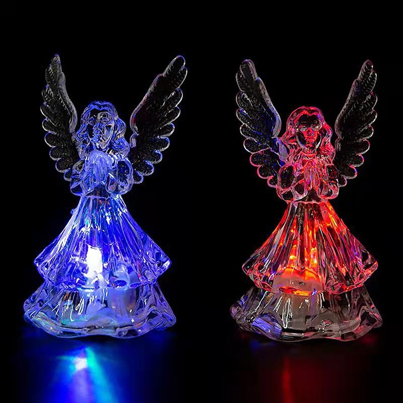 Lampe De Chevet Ailes Colorées, Décoration De Style Ange, Lampe De Nuit De Bureau thumbnail