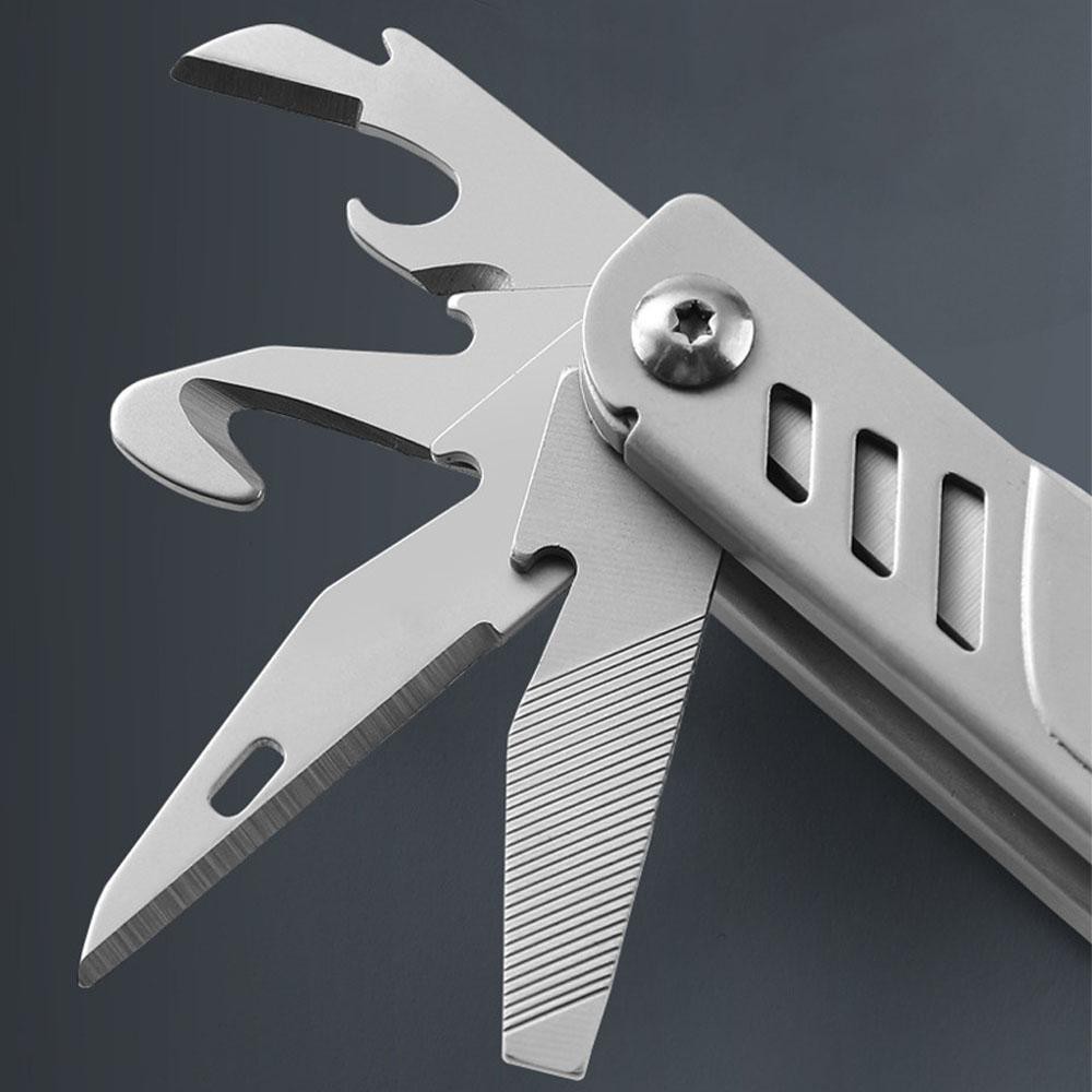 Couteau De Poche Multifonction, Couteau Multi-outils 12-en-1, Couteau Pliant Multifonction En Acier Inoxydable Pour Le Camping, La Randonnée, La Surv thumbnail