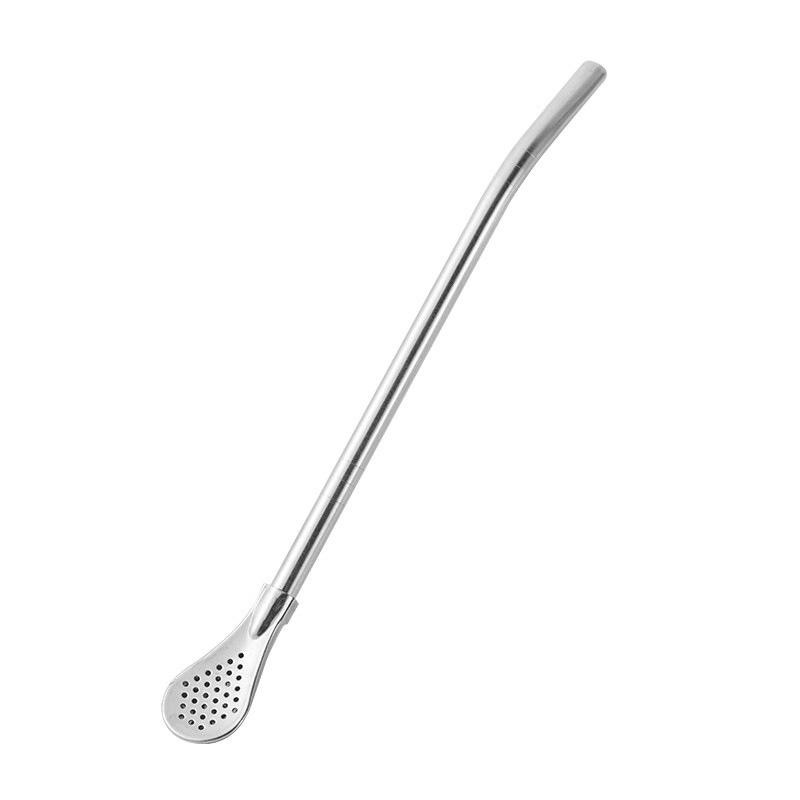 Cuillère à Paille En Acier Inoxydable Cuillère à Paille Filtrante Mate Cuillère à Mélanger Parfumée Pour Thé Et Café Embout Amovible