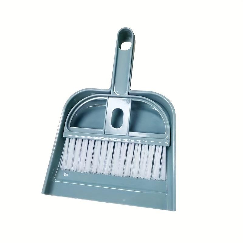 Kompaktes Kehrschaufel- Und Besen-Set - Hellblaue Mini-Kehrschaufel Mit Ergonomischem Griff, Ideal Für Schreibtisch-, Tischplatten- Und Autoreinigung