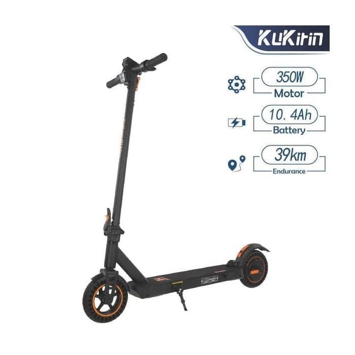 Elektroroller KuKirin S1 Max – 30 Km/h, 39 Km Reichweite, IP54, 16 Kg Leicht, Faltbar, Pannensichere Reifen Schwarz