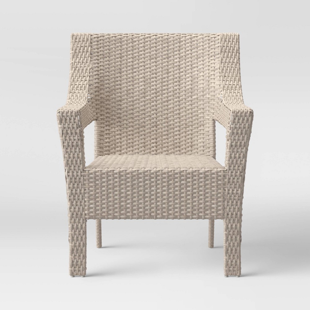 Southcrest Wicker Stacking Patio Club Chair - Gray - Threshold