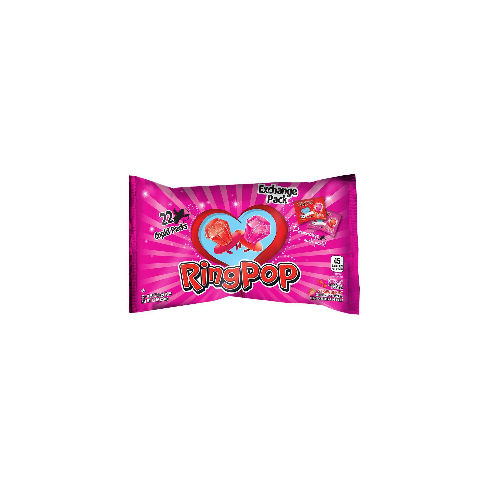 Ring Pop Valentine's Classroom Exchange Candy Bag - 7.4oz/21ct thumbnail