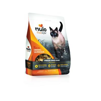 Nulo Freestyle Freeze-Dried Raw Cat Food  Chicken & Salmon  8 Oz - Grain Free Cat Food with Probiotics  Ultra-Rich Protein to Support Digestive and Im