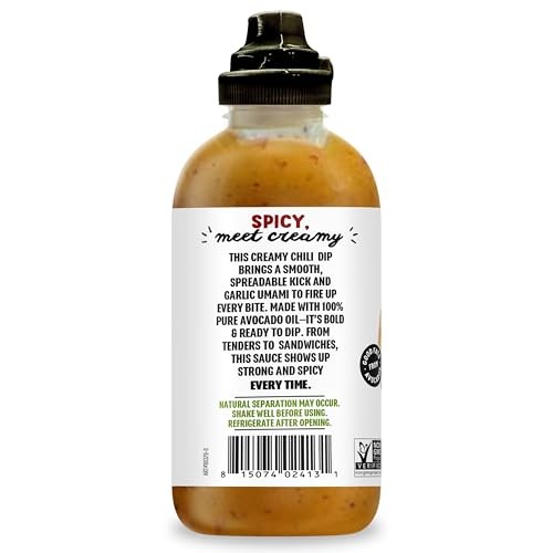 Chosen Foods Avocado Oil-Based Sauce, Chili Dipping - Creamy & Spicy Dipping Sauce for Chicken, Meat, and Sandwhiches - Non-GMO, Keto Friendly, Gluten thumbnail