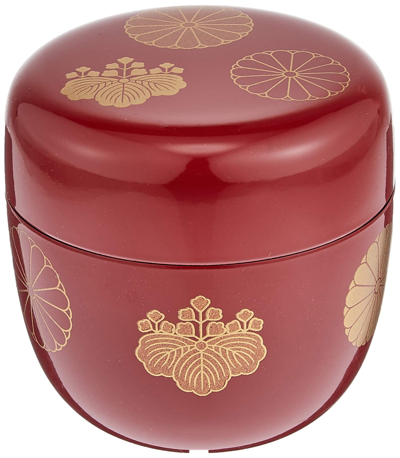 Nakatani Brothers Company Yamanaka Lackware 2,2 Cm Natsume (mit Innendeckel) Zinnoberfarbenes Kodaiji Maki-e 33-4804 -