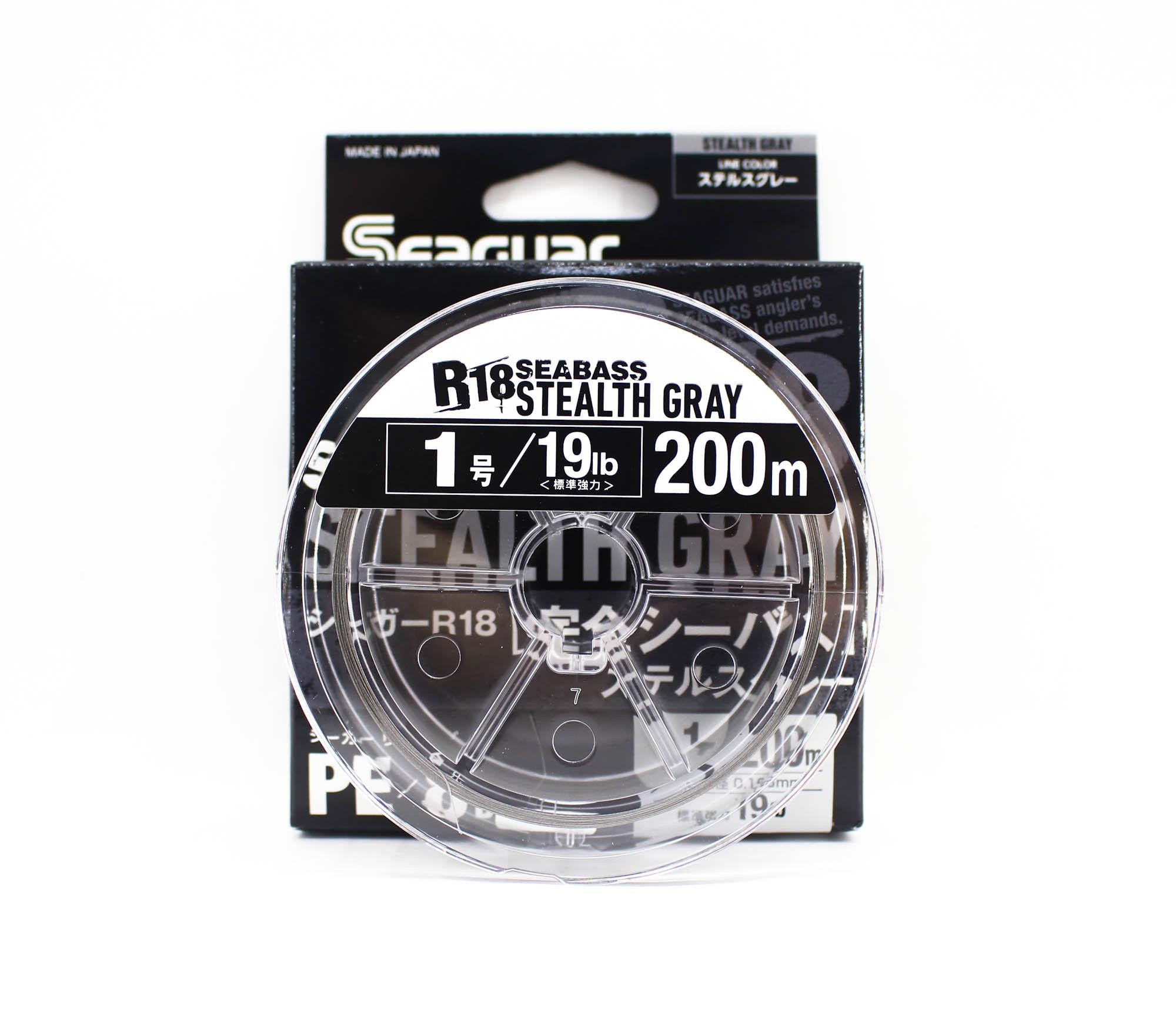 Seaguar PE Line R18 Seabass 200m Größe 1,0 19lb Stealth Grey (8306) Graue thumbnail