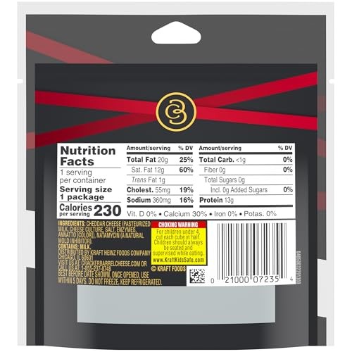 Cracker Barrel Cubes, Extra Sharp Yellow Cheddar Cheese (2 Oz Bag) thumbnail
