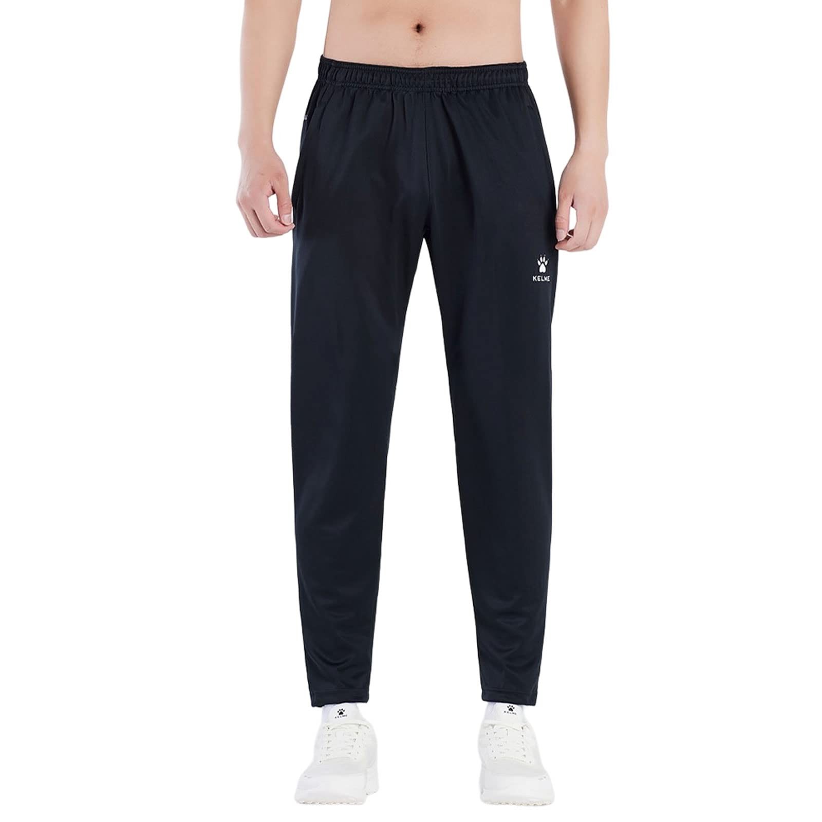 Pantalones De Chándal Kelme, Pantalones Jogger Para Correr, Pantalones Largos Para Exteriores, Corte Ajustado, Fitness Activo (Negro, 2XL)