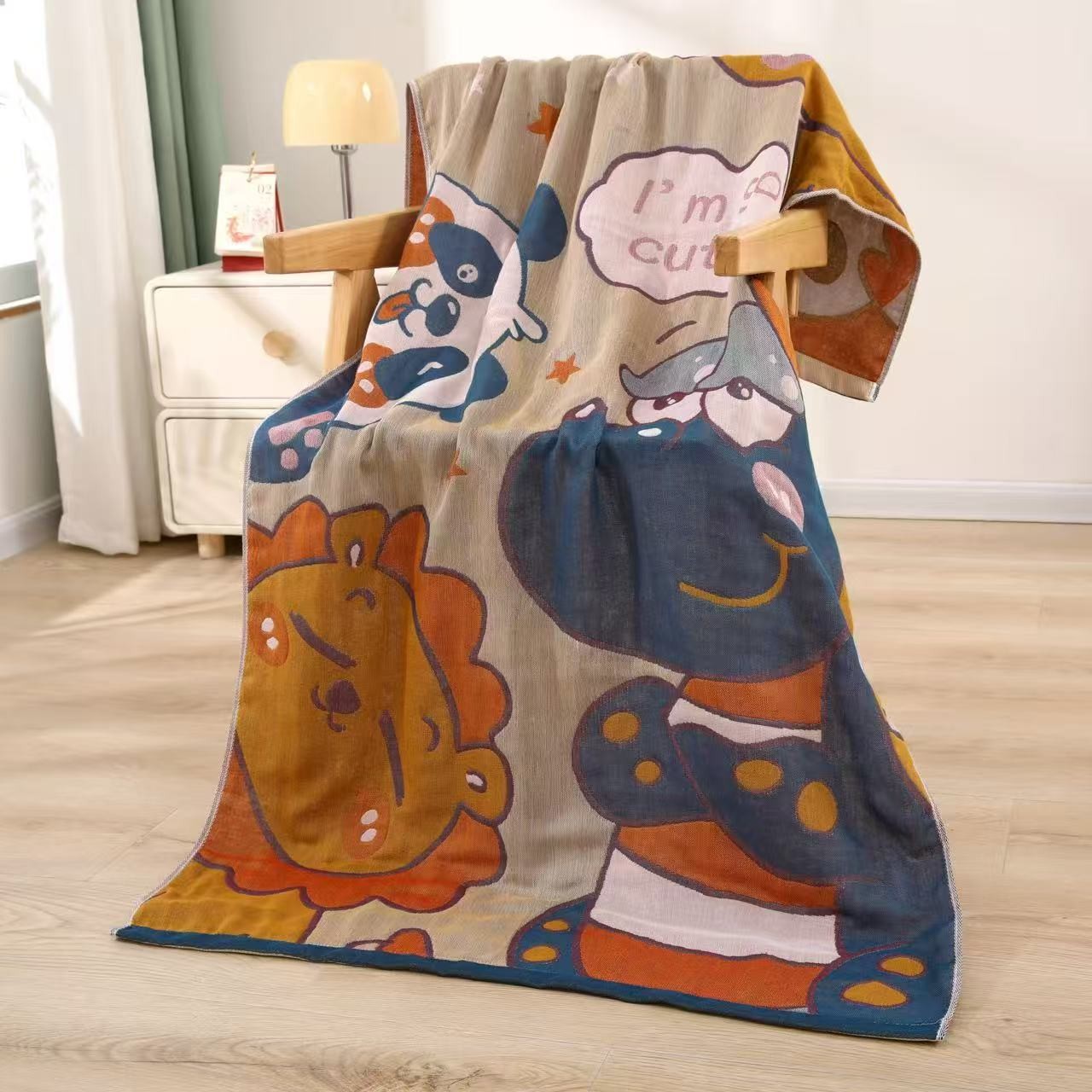 Manta Toalla De Baño De Gasa Multicapa, 160x80cm, Para Todas Las Estaciones, Uso Versátil Para Adultos/Parejas thumbnail
