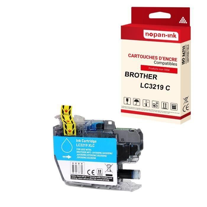 NOPAN-INK - X1 Cartucho Compatível Para BROTHER LC 3219 XL LC3219XL Ciano (Livres) Para Brother MFC-J 5330 DW 5330 DW XL 5335 DW 573