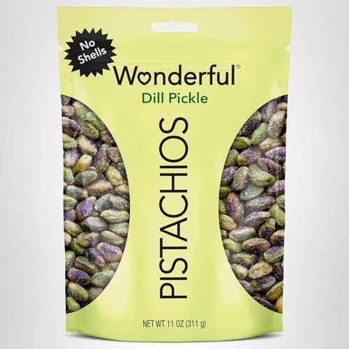 Wonderful Pistachios No Shells Dill Pickle Nuts, 11 Ounce Resealable Bag, Protein Snacks, Gluten Free, Healthy Snacks thumbnail