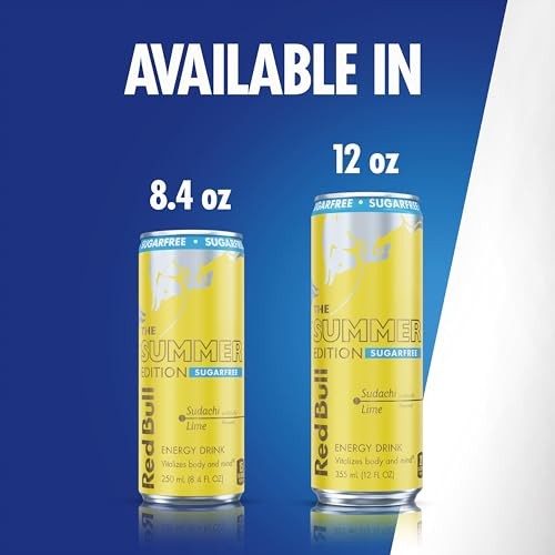 Red Bull Sugar-Free Summer Edition Sudachi Lime Energy Drink, with 114mg Caffeine Plus Taurine & B Vitamins, 12 Fl Oz, Pack of 24 Cans thumbnail