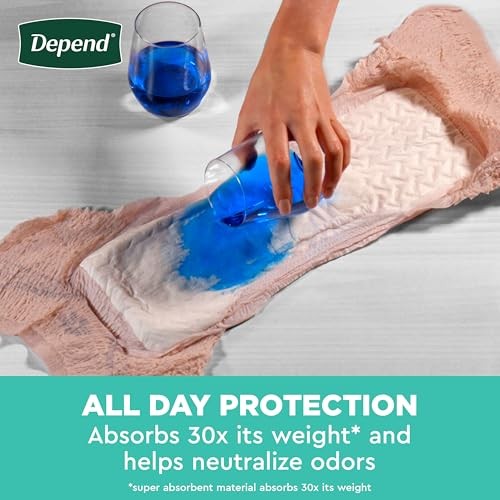 Depend Fresh Protection Adult Diapers, Incontinence & Postpartum Bladder Leak Underwear for Women, Disposable, Maximum, Large, Blush, 17 Count, Packag thumbnail