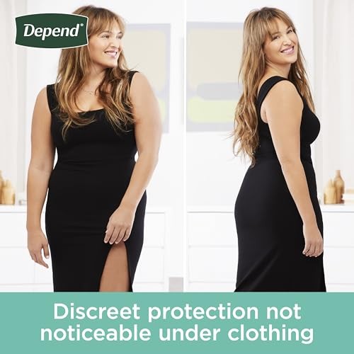 Depend Fresh Protection Adult Diapers, Incontinence & Postpartum Bladder Leak Underwear for Women, Disposable, Maximum, Large, Blush, 17 Count, Packag thumbnail
