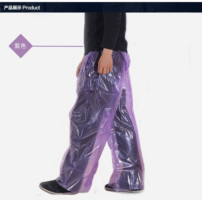 Pantalon De Pluie Jetable De Voyage, 4 PièCES/paquet, épais, Imperméable, Pour Plein Air, Camping, Randonnée, Pour Adultes, Unisexe, 6 Soies thumbnail