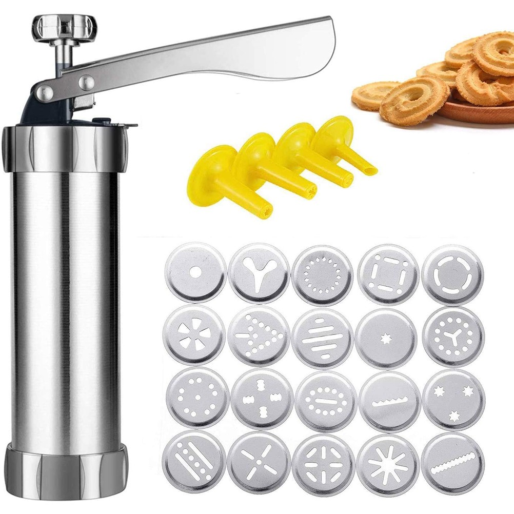 Kit De Presse à Biscuits Avec 20 Disques à Biscuits, 4 Buses, Kit De Fabrication De Biscuits à Faire Soi-même, Outils De Cuisson De Décoration thumbnail