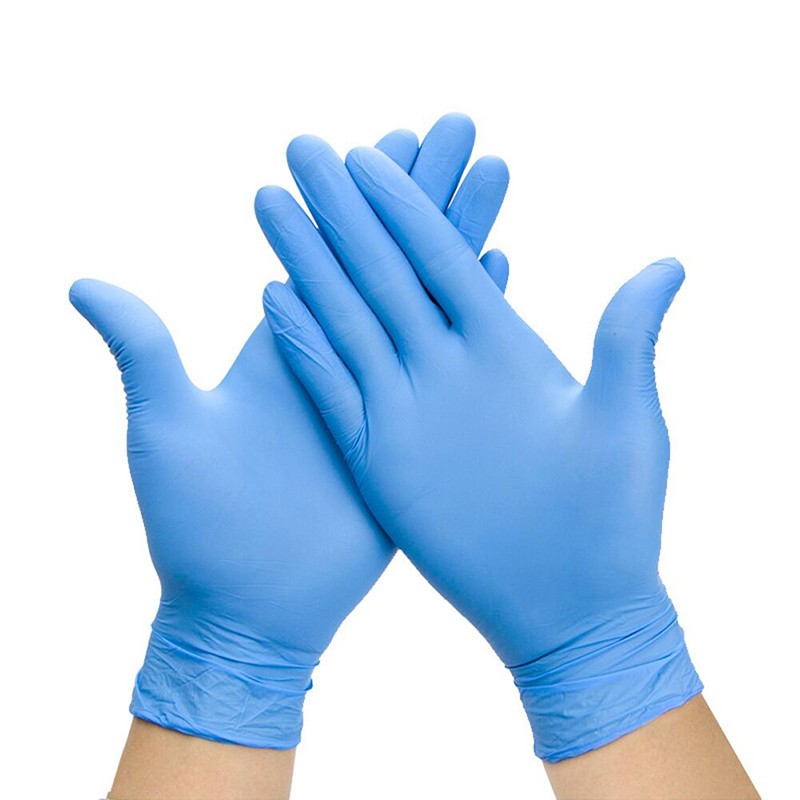 Gants Bleus Jetables En Nitrile, 50/100 PièCES, Pour Le Travail, La Cuisine, Le Nettoyage, Imperméables, Sans Allergie, Pour Mécaniciens